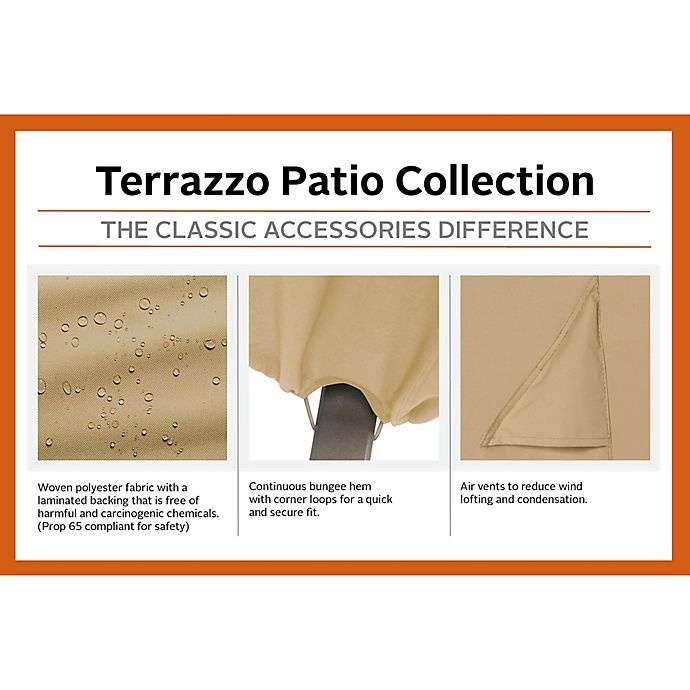 slide 4 of 9, Classic Accessories Terrazzo Small Deep-Seat Loveseat Cover - Sand, 1 ct