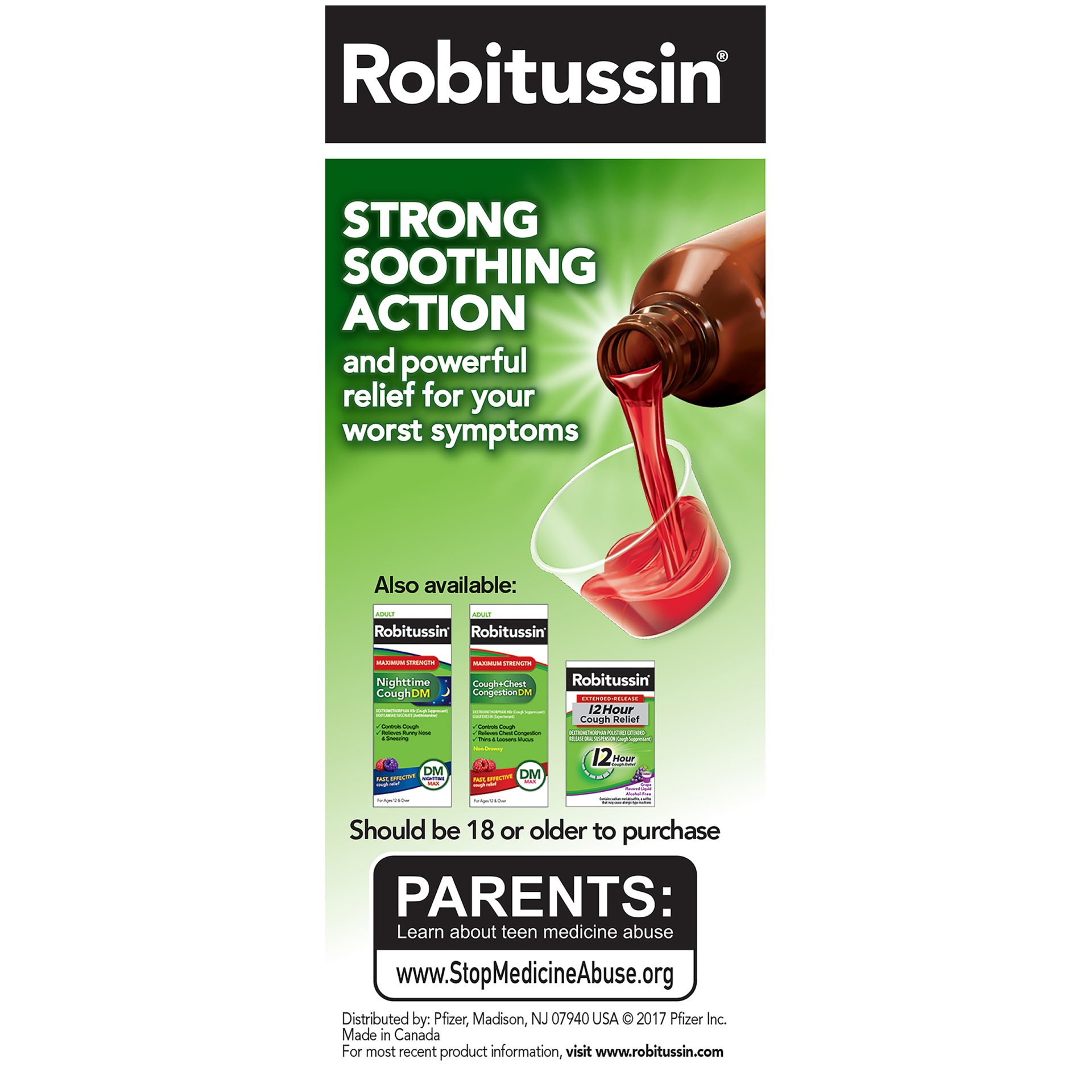 slide 5 of 6, Adult Robitussin Maximum Strength Severe Multi-Symptom Cough Cold + Flu Liquid, 8 fl oz