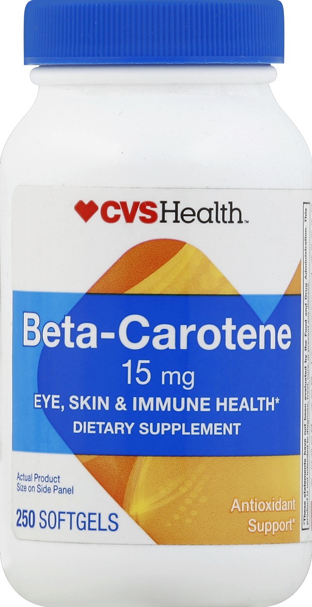 slide 1 of 3, CVS Health Beta-Carotene Softgels, 250 ct; 15 mg