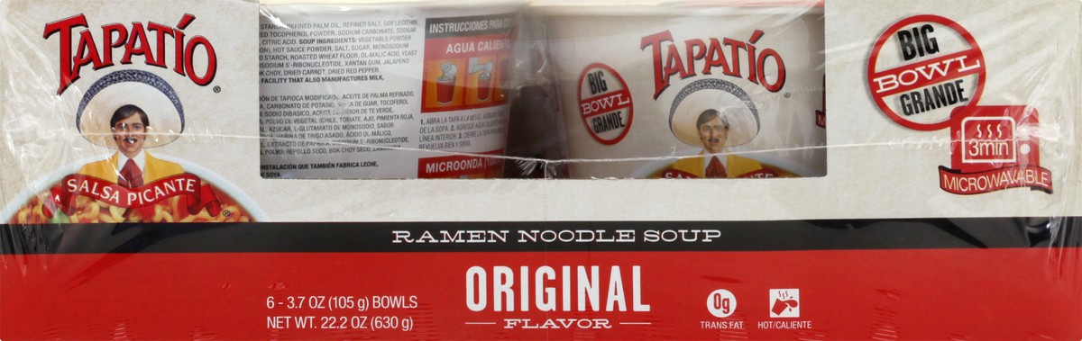 slide 9 of 13, Tapatio Big Bowl Grande Original Flavor Ramen Noodle Soup - 6 ct, 6 ct