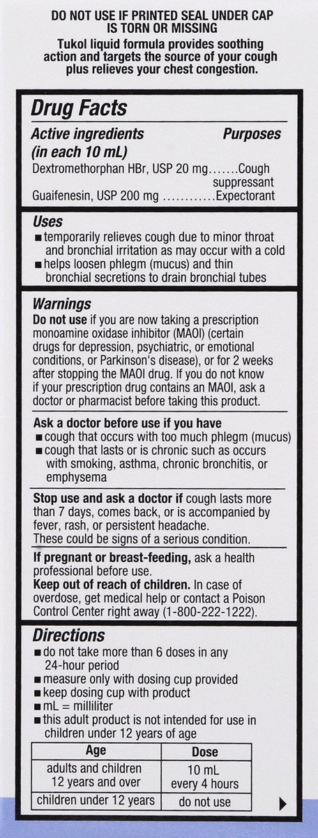 slide 10 of 12, Tukol For Diabetes Cough & Cold 4 oz, 4 oz