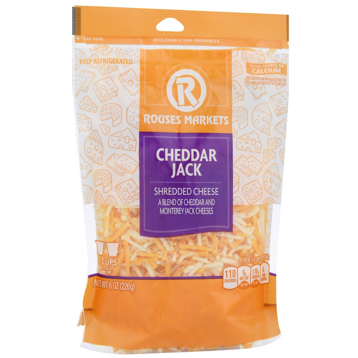 slide 7 of 9, Rouses Markets Cheddar Jack Shredded Cheese 8 oz, 8 oz