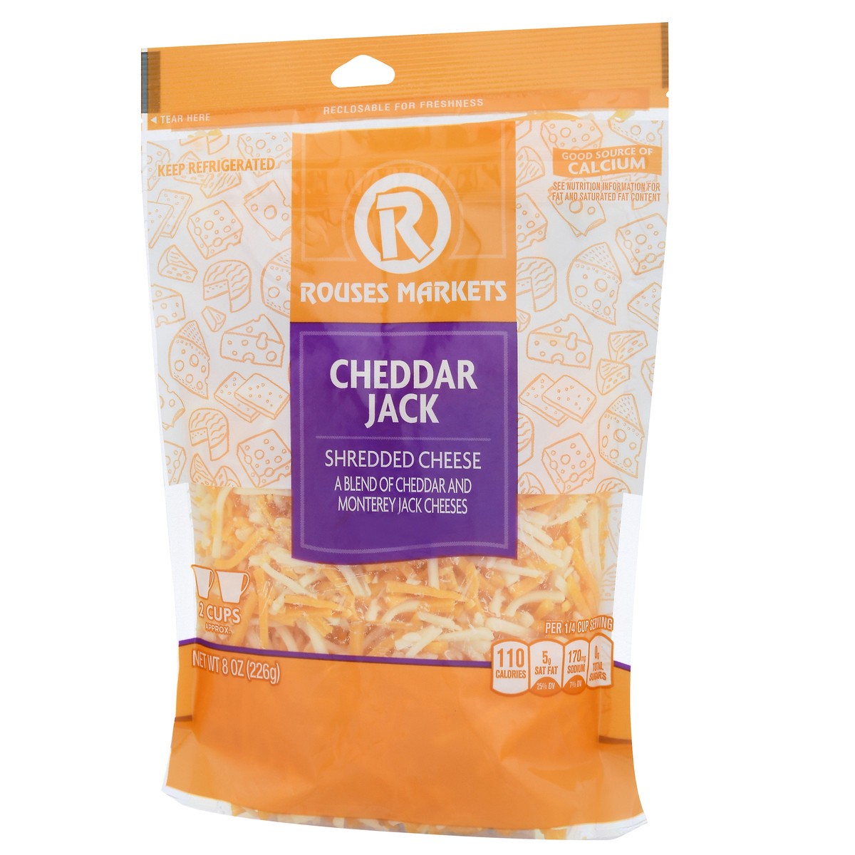 slide 4 of 9, Rouses Markets Cheddar Jack Shredded Cheese 8 oz, 8 oz