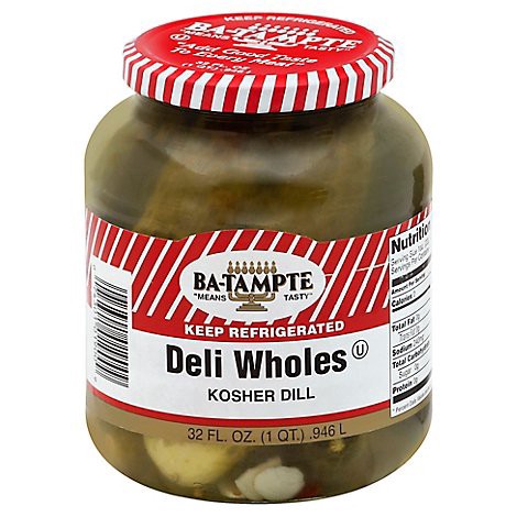 slide 1 of 1, Ba-Tampte Pickles Kosher Dill Whole - 32 Oz, 32 oz