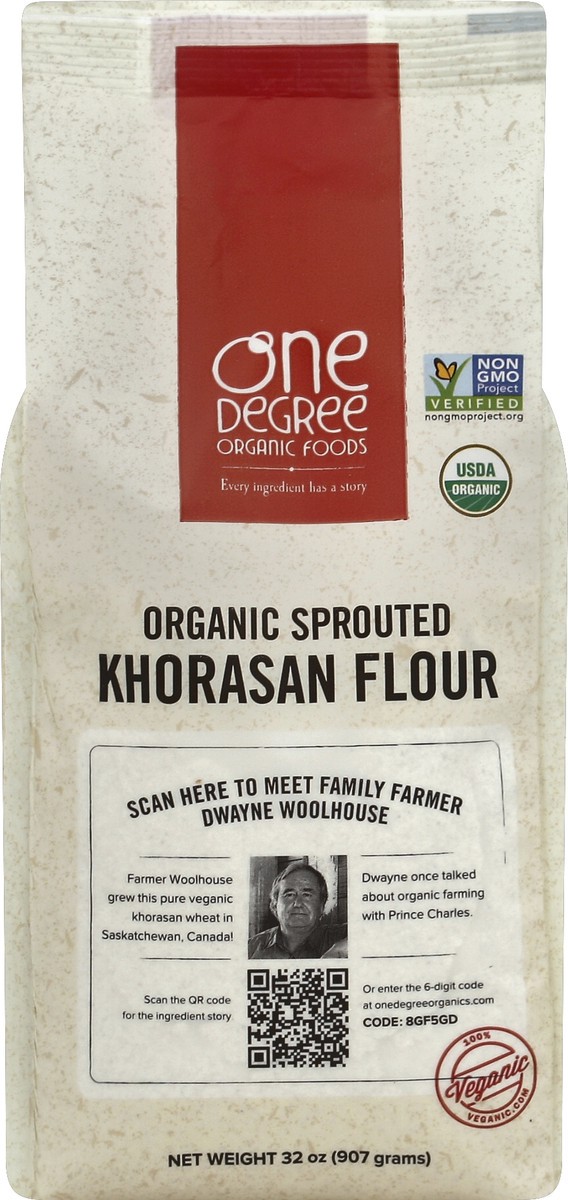 slide 1 of 6, One Degree Organic Foods Khorasan Flour 32 oz, 32 oz