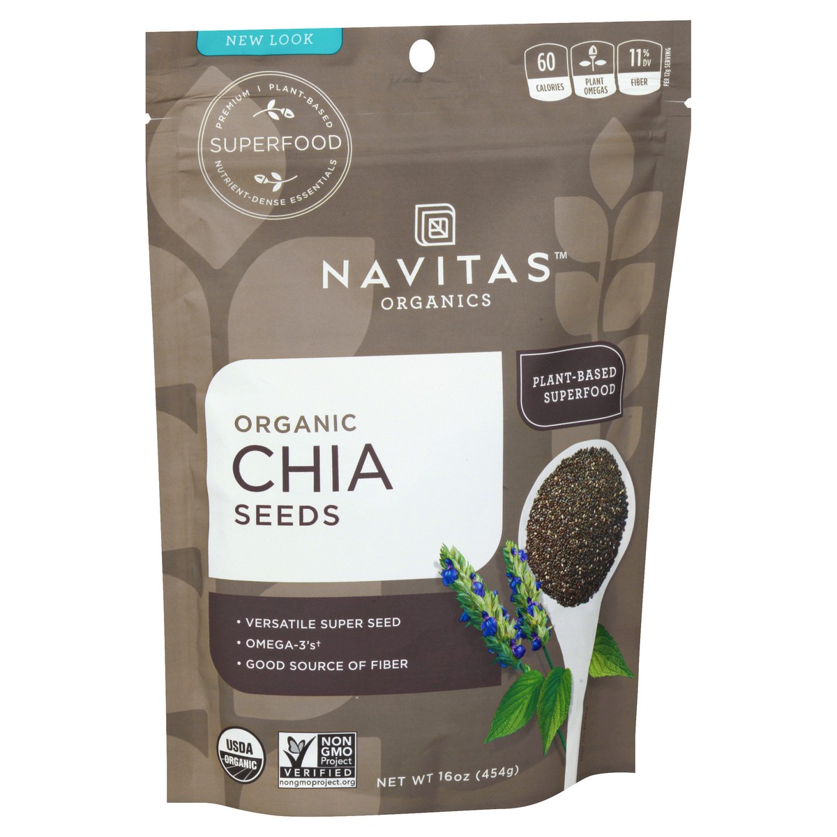 slide 6 of 9, Navitas Organic Chia Seeds 16 oz, 16 oz