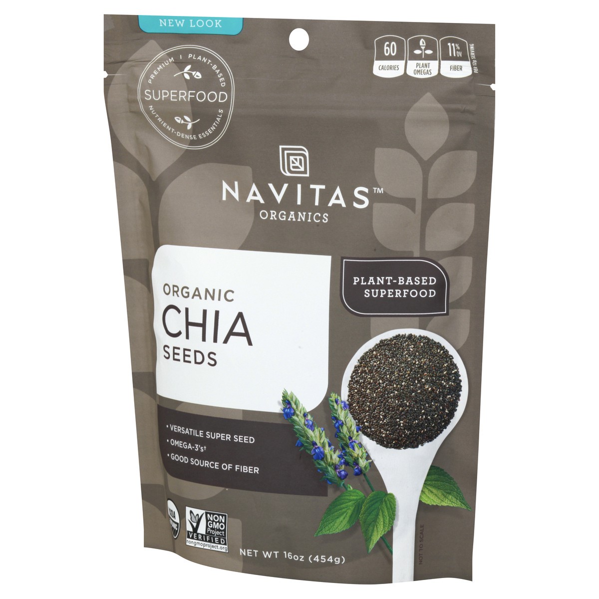 slide 8 of 9, Navitas Organic Chia Seeds 16 oz, 16 oz