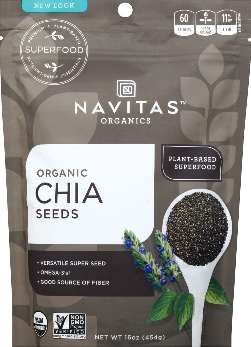 slide 7 of 9, Navitas Organic Chia Seeds 16 oz, 16 oz