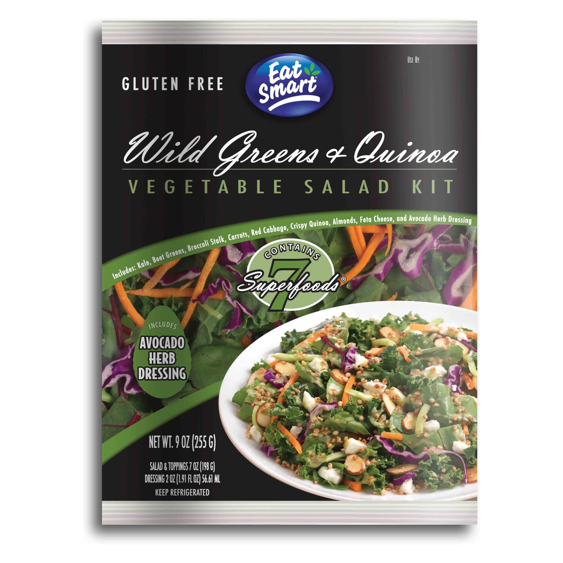 slide 1 of 1, Eat Smart Wild Greens & Quinoa Vegetable Salad Kit, 9 oz