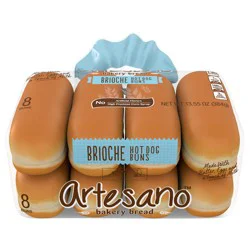 Artesano Alfaro's Artesano Brioche Hot Dog Buns, 8 count, 13.5 oz