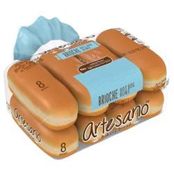 Artesano Alfaro's Artesano Brioche Hot Dog Buns, 8 count, 13.5 oz