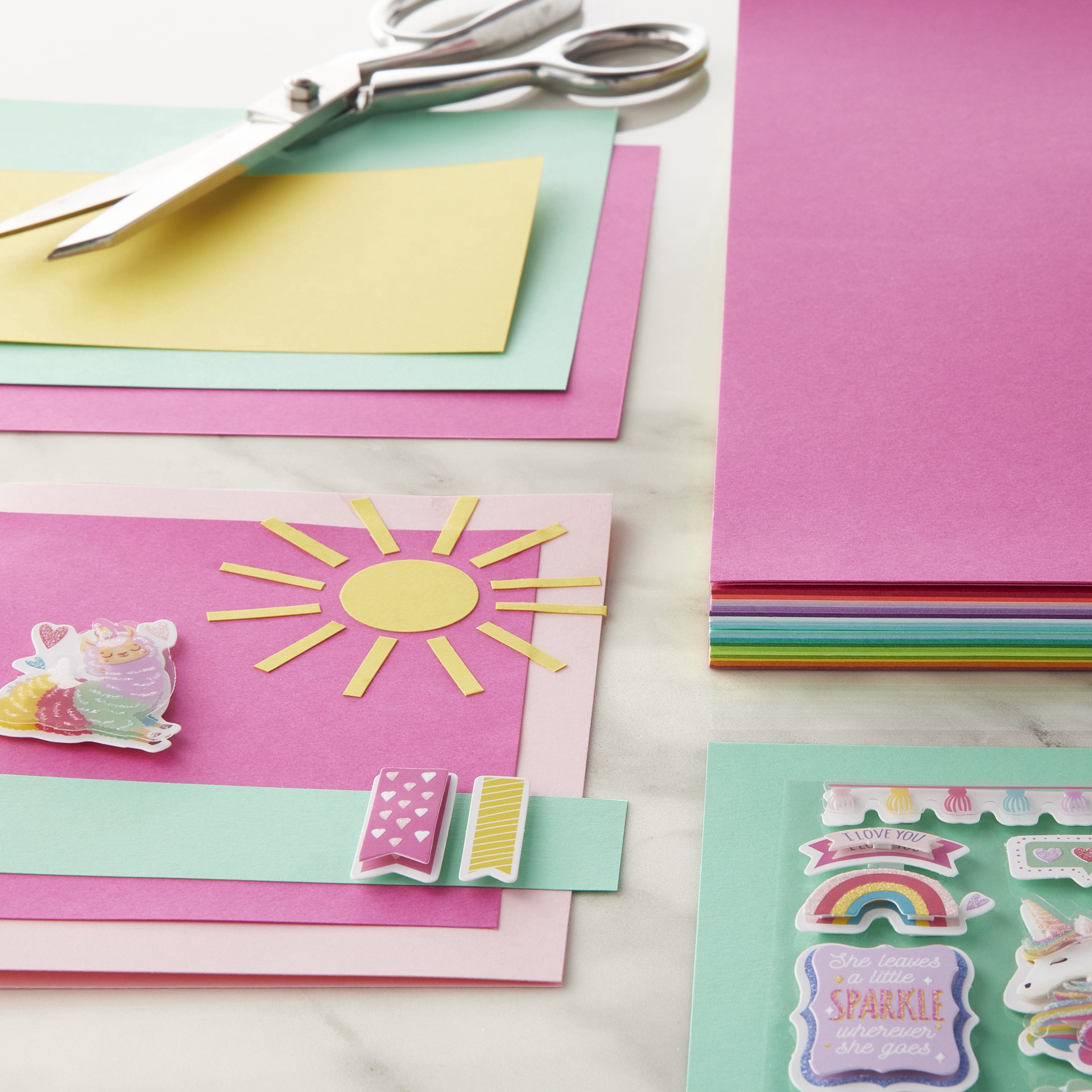 slide 3 of 3, Bright Essentials 12" X 12" Cardstock Paper Pack By Recollections, 100 Sheets, 12 in x 12 in