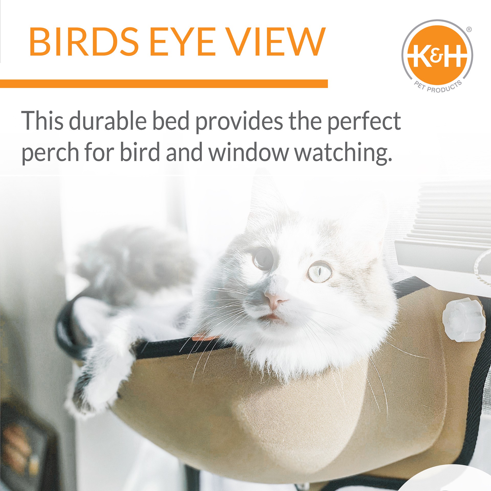 slide 9 of 10, K & H K&H Pet Products EZ Mount Window Bed Kitty Sill Tan 27 X 11 X 6 Inches, 1 ct