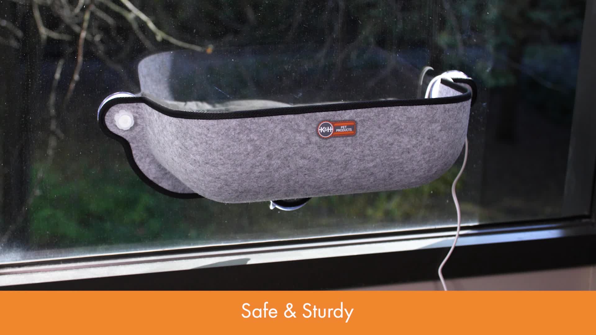 slide 3 of 10, K & H K&H Pet Products EZ Mount Window Bed Kitty Sill Tan 27 X 11 X 6 Inches, 1 ct