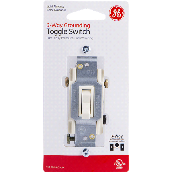slide 1 of 5, GE 3 Way Grounding Toggle Switch, 1 ct