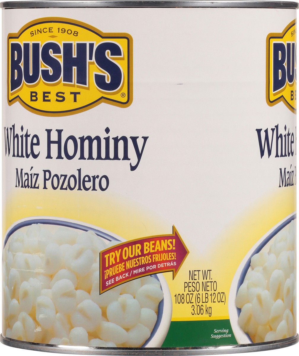 slide 8 of 8, Bush's Best Bush's White Hominy 108 oz, 108 oz