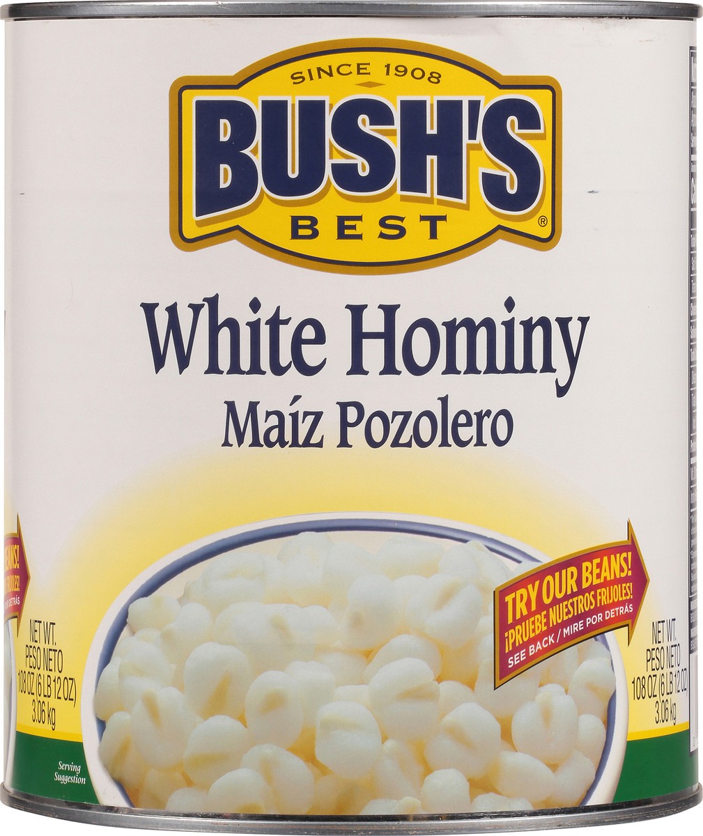 slide 2 of 8, Bush's Best Bush's White Hominy 108 oz, 108 oz