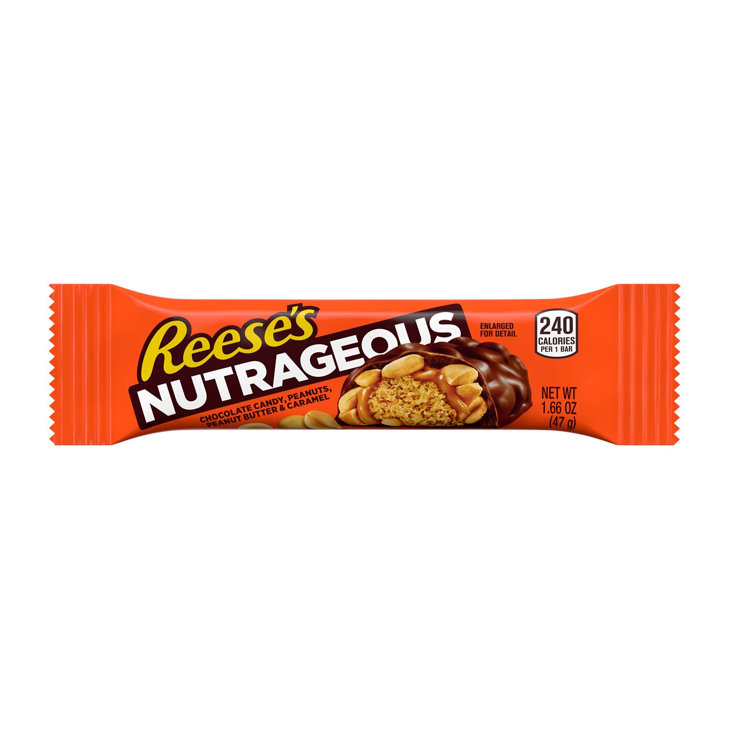 slide 1 of 7, Reese's NUTRAGEOUS Chocolate, Peanut Butter, Caramel and Peanut Candy Bar, 1.66 oz, 1.66 oz