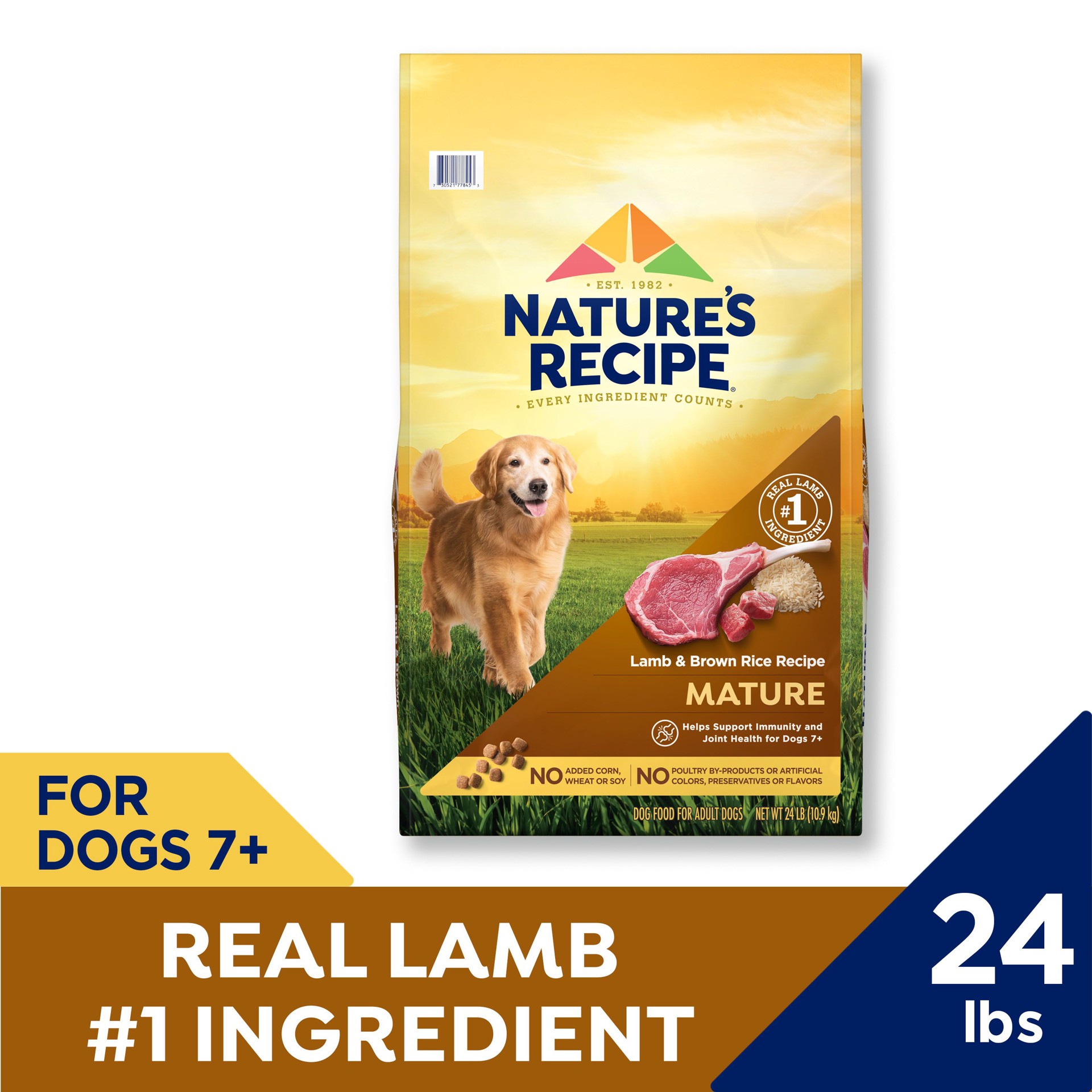 slide 5 of 10, Nature's Recipe Nature''s Recipe Mature Lamb & Brown Rice Recipe Dry Dog Food, 24 lb. Bag, 24 lb