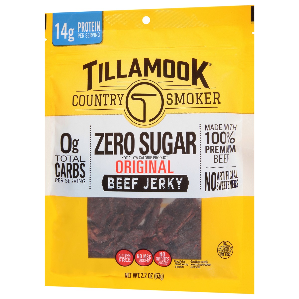 slide 6 of 9, Tillamook Country Smoker Zero Sugar Original Beef Jerky 2.2 oz, 2.2 oz