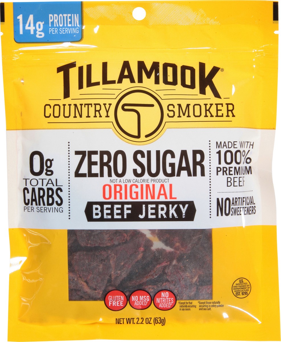 slide 5 of 9, Tillamook Country Smoker Zero Sugar Original Beef Jerky 2.2 oz, 2.2 oz
