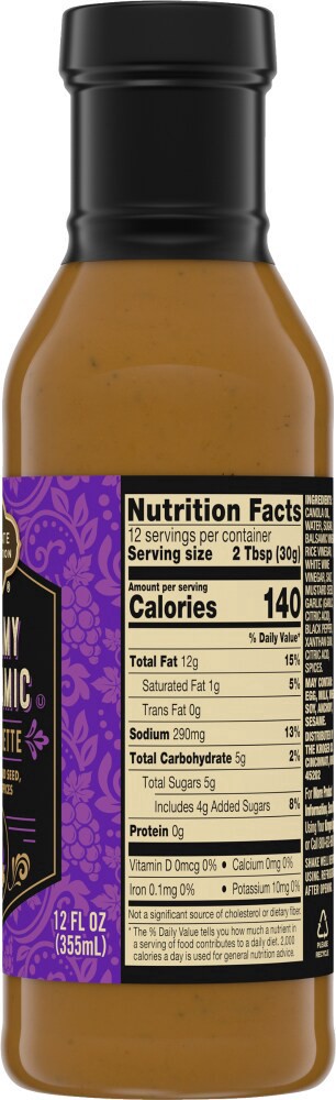 slide 2 of 4, Private Selection Creamy Balsamic Vinaigrette Salad Dressing, 12 fl oz