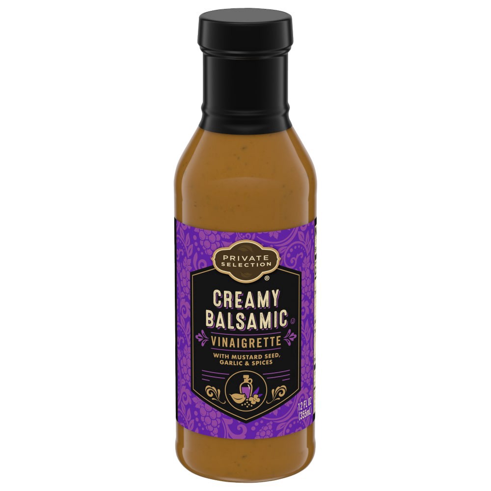slide 4 of 4, Private Selection Creamy Balsamic Vinaigrette Salad Dressing, 12 fl oz