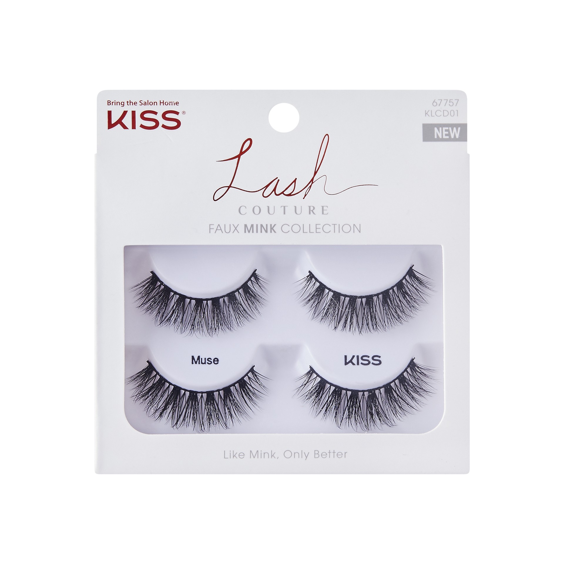 slide 1 of 5, KISS Lash Couture Faux Mink False Eyelashes Double-Pack, Style Muse, 2 Pairs, 2 ct