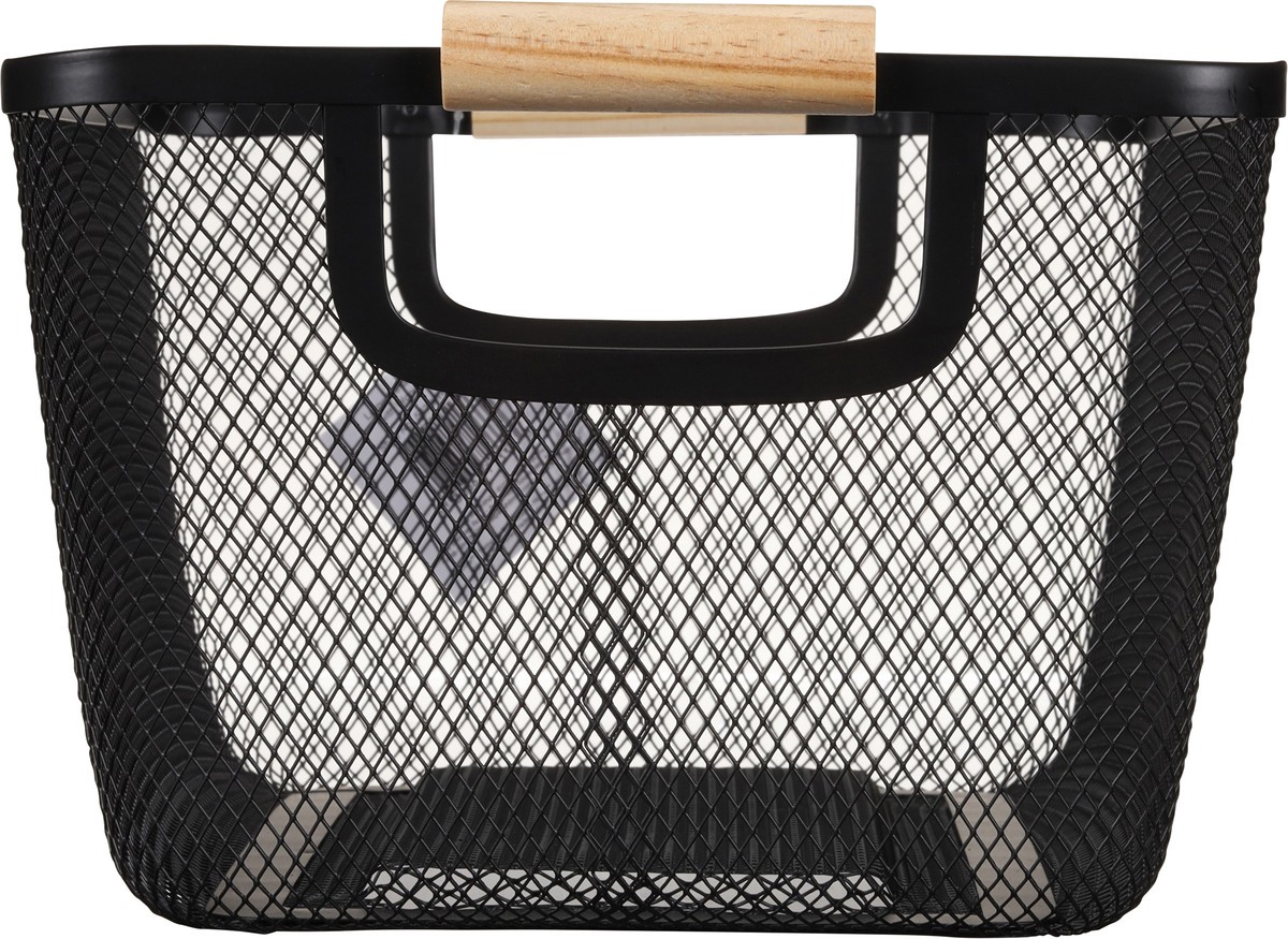 slide 11 of 11, Whitmor Metal Mesh Tote with Wood Handles Large 1 ea, 1 ct