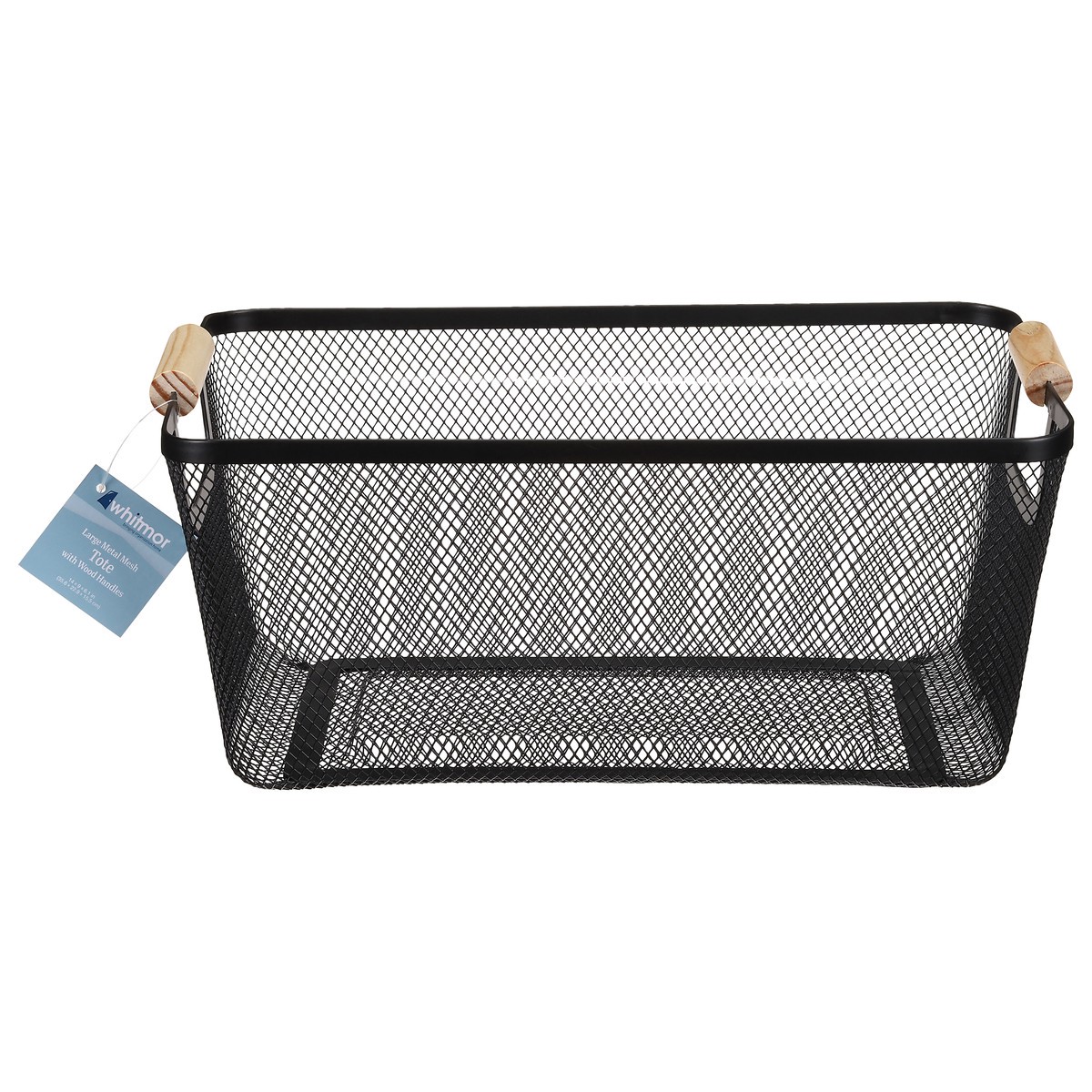 slide 6 of 11, Whitmor Metal Mesh Tote with Wood Handles Large 1 ea, 1 ct