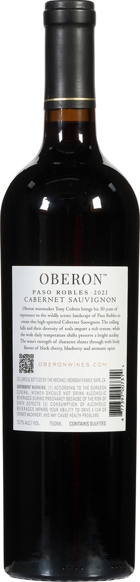 slide 6 of 12, Oberon Paso Robles Cabernet Sauvignon 750 ml, 750 ml