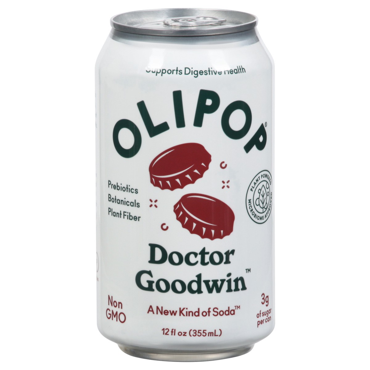 slide 1 of 1, OLIPOP Doctor Goodwin Prebiotic Soda - 12 fl oz, 1 ct