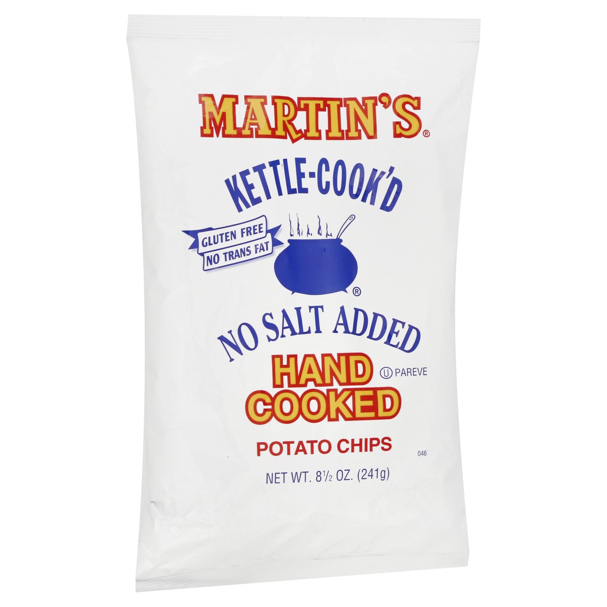 slide 2 of 13, Martin's Kettle-Cook'd Hand Cooked No Salt Added Potato Chips 8.5 oz, 8 oz