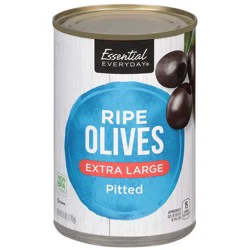 Essential Everyday Pitted Ripe Olives Extra Large 6 oz