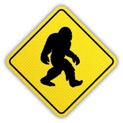Stickers Northwest Bigfoot Crossing Sign Sticker