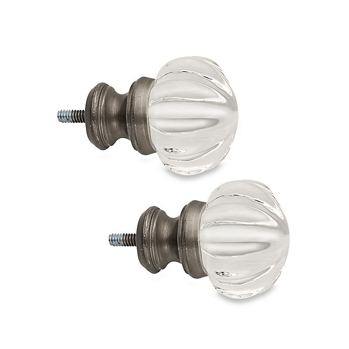 slide 1 of 1, Cambria Classic Complete Luminous Finials - Graphite, 2 ct