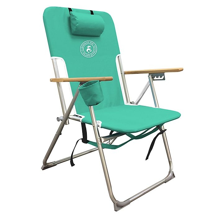 slide 1 of 1, Caribbean Joe Carribean Joe High Weight Beach Chair - Teal, 1 ct