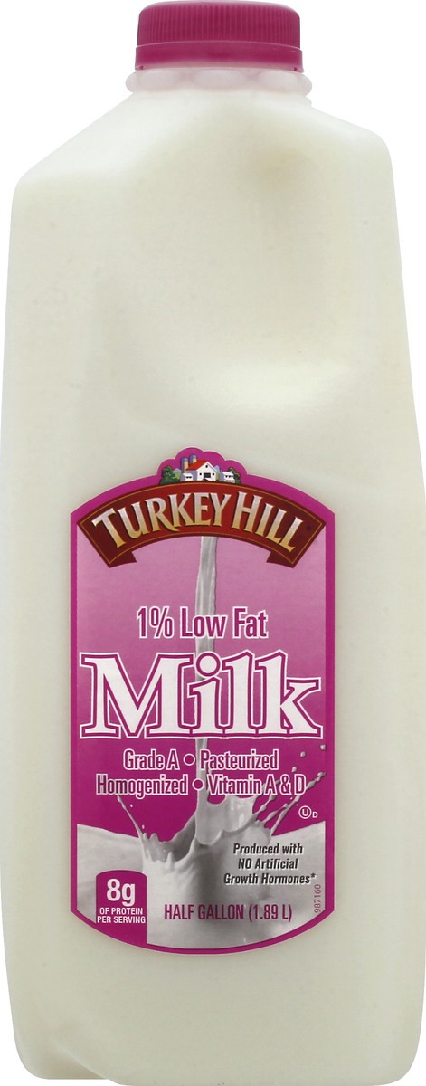 slide 4 of 13, Turkey Hill 1% Low Fat Milk 0.5 gl, 1/2 gal