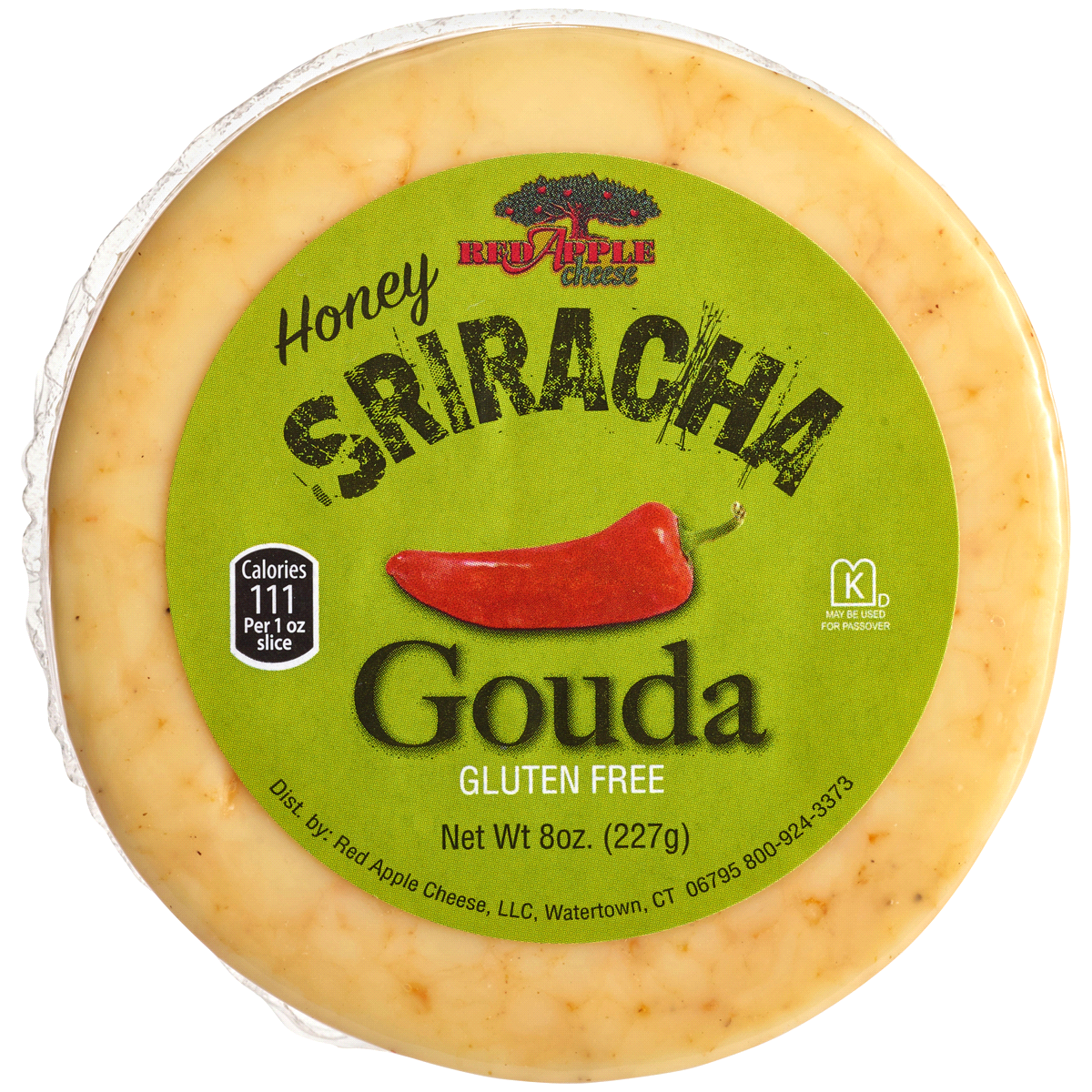 slide 1 of 1, Red Apple Cheese Honey Sriracha Gouda, 8 oz