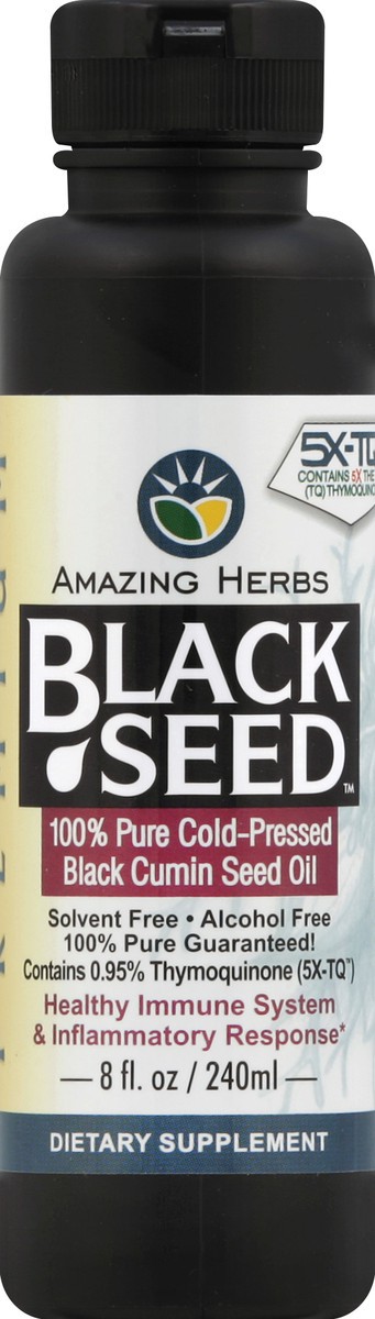 slide 2 of 2, Amazing Herbs Black Cumin Seed Oil 8 oz, 1 ct