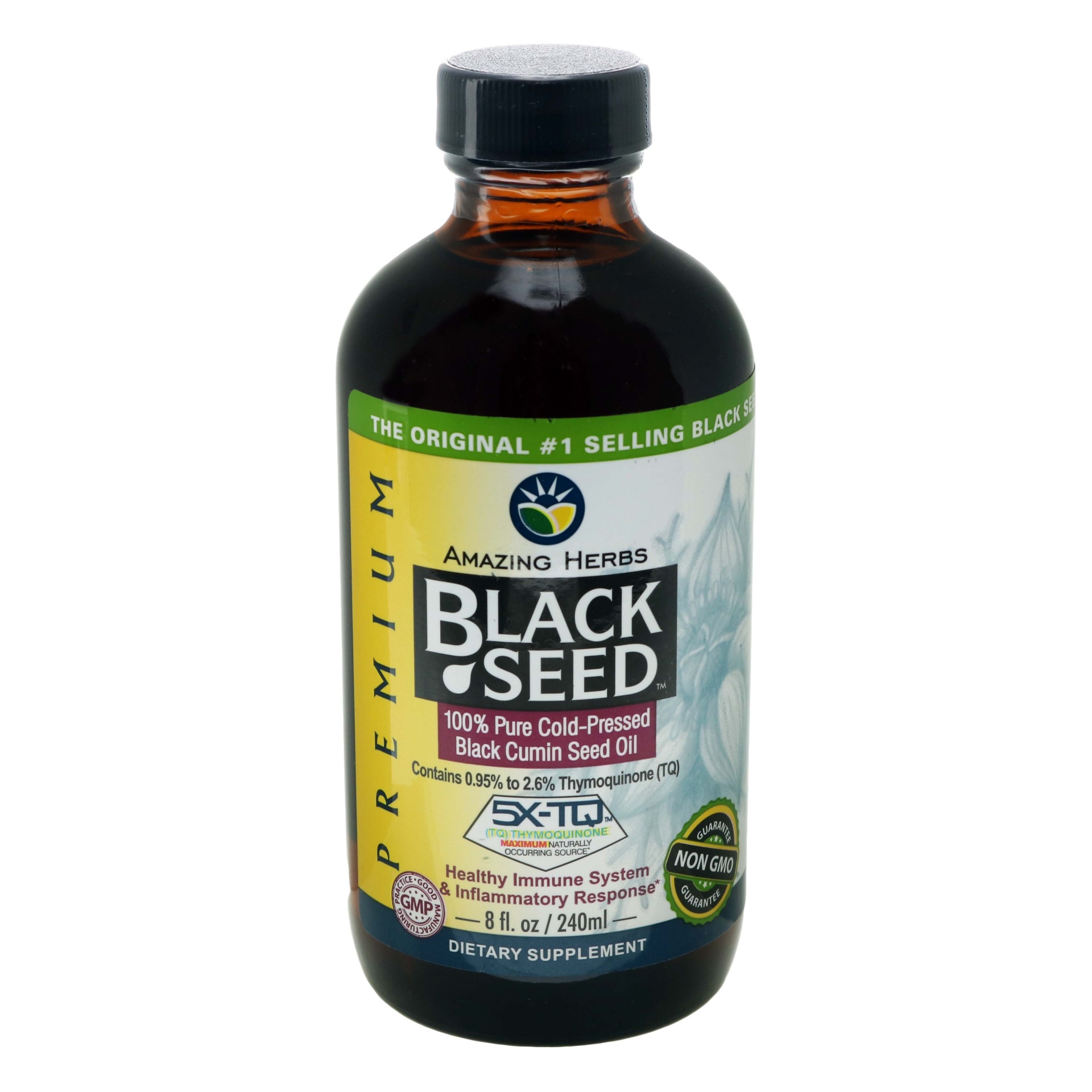 slide 1 of 2, Amazing Herbs Black Cumin Seed Oil 8 oz, 1 ct