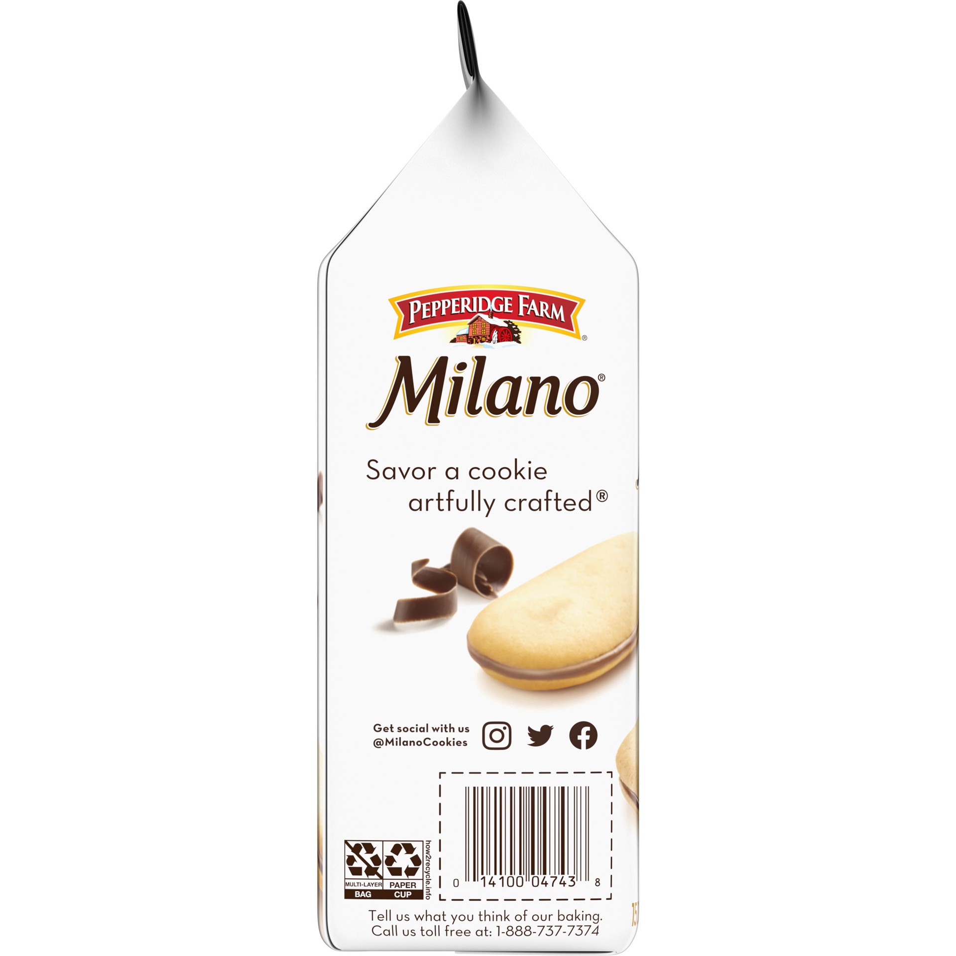 slide 3 of 5, Pepperidge Farm Milano Double Milk Chocolate Cookies, 7.5 OZ Bag (15 Cookies), 7.5 oz
