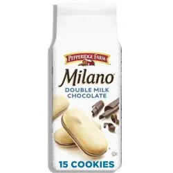 Pepperidge Farm Milano Double Milk Chocolate Cookies, 7.5 OZ Bag (15 Cookies)