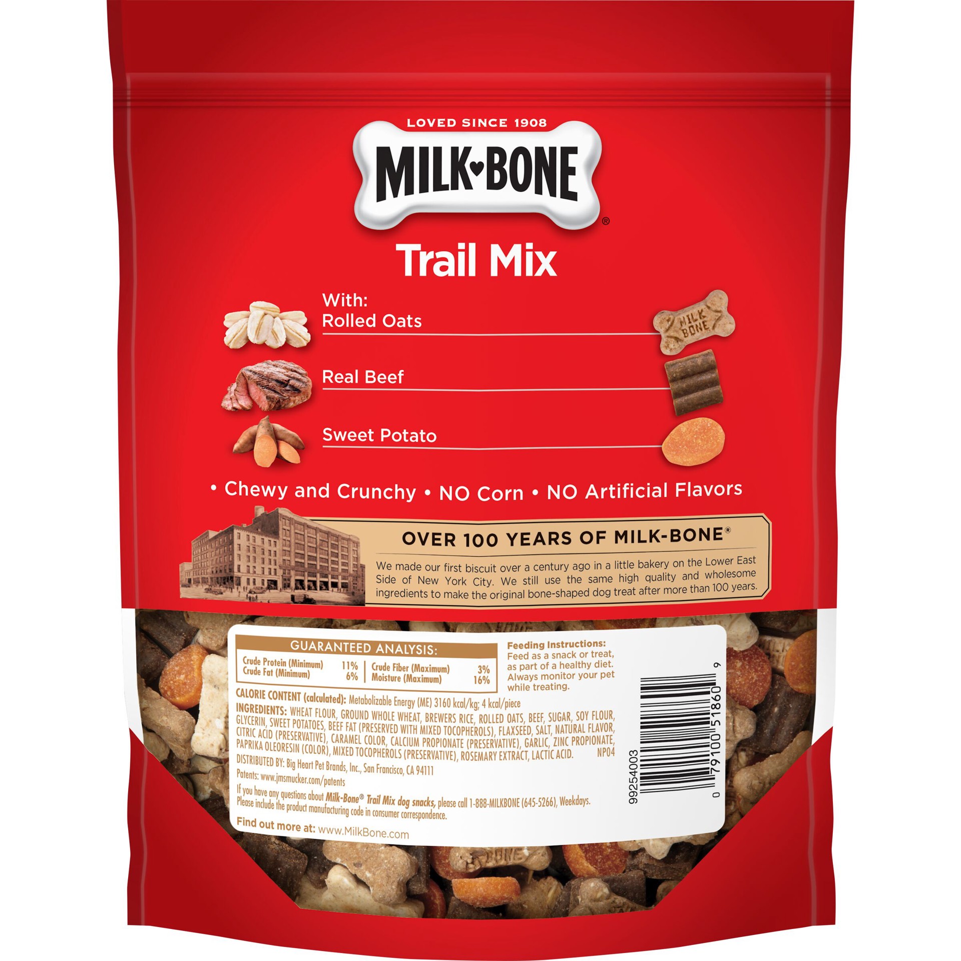 slide 2 of 3, Milk-Bone Trail Mix with Real Beef & Sweet Potato Dog Snacks, 20 oz