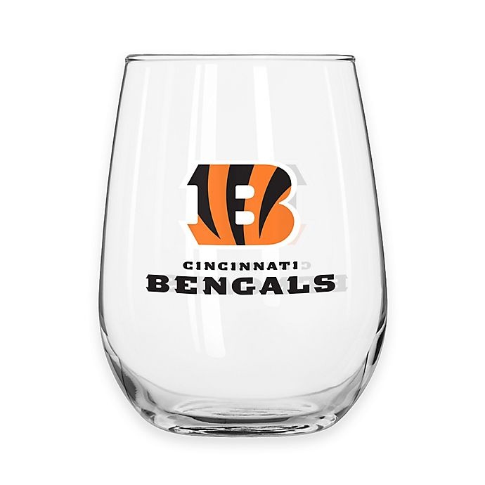 slide 1 of 1, NFL Cincinnati Bengals Curved Beverage Glass, 1 ct