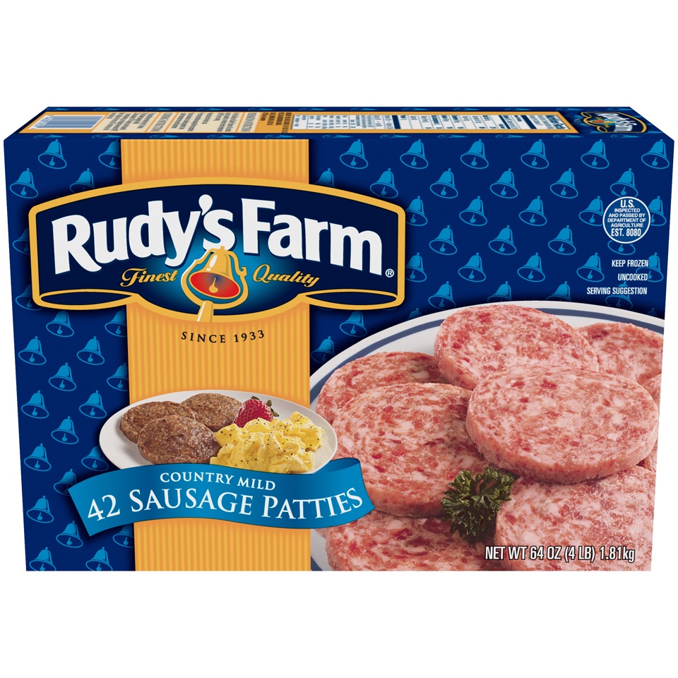 slide 1 of 1, Rudy's Farm Country Mild Sausage Links, 36 ct