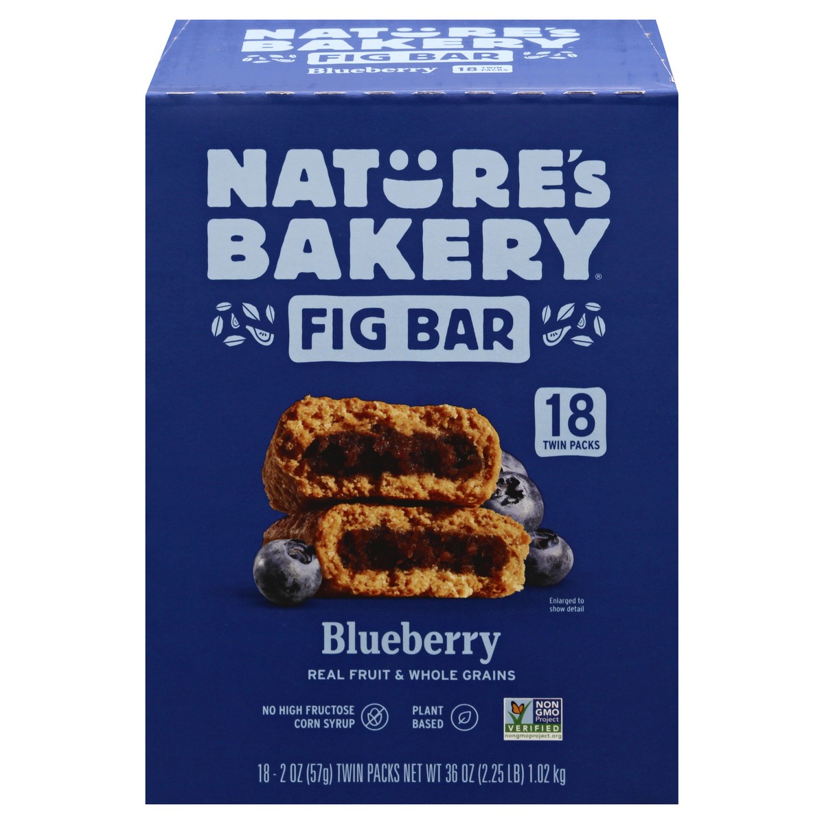 slide 1 of 9, Nature's Bakery Twin Packs Blueberry Fig Bar 18 ea, 36 oz