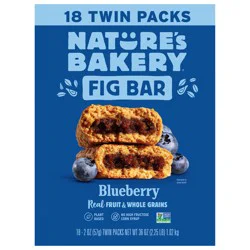 Nature''s Bakery Blueberry Whole Wheat Fig Bars, Snack Bars, 18 Ct