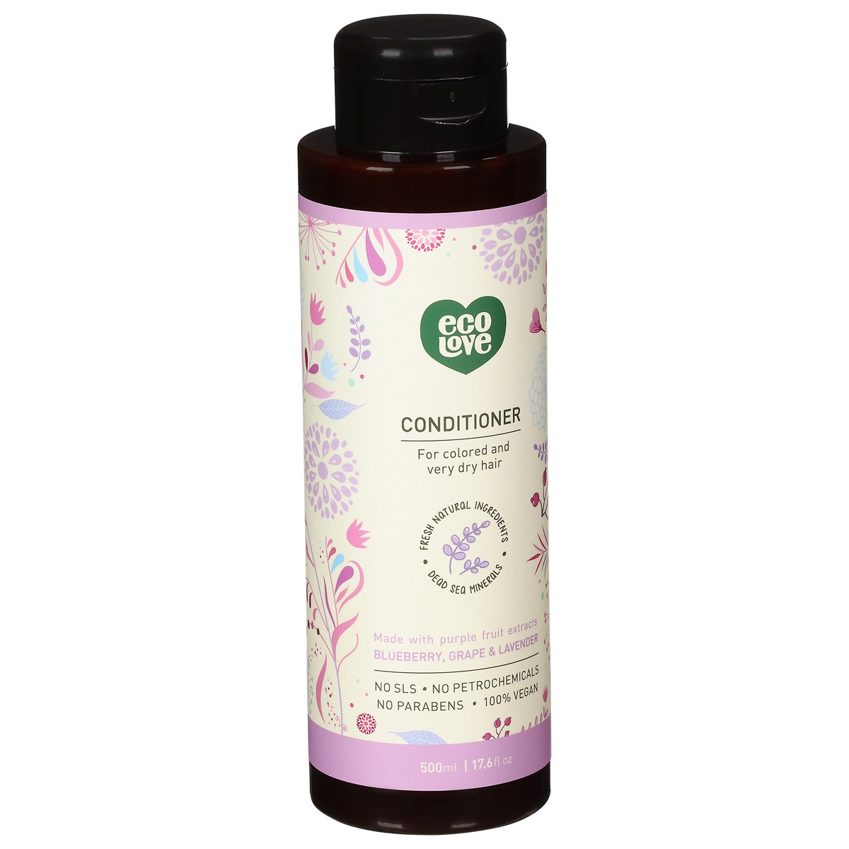 slide 2 of 9, ecoLove Purple Fruit Extracts Conditioner For Colored & Very Dry Hair, 17.6 oz