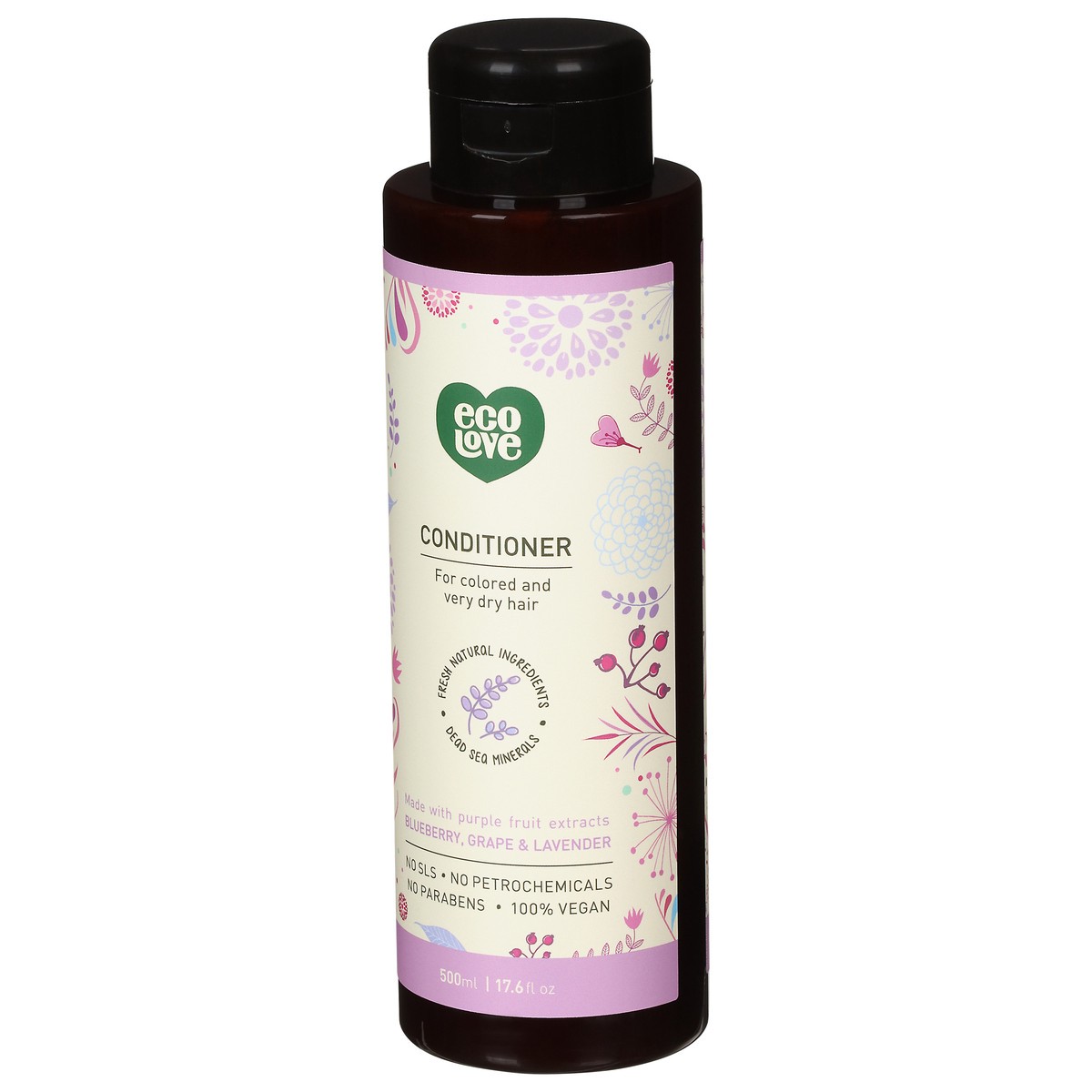 slide 3 of 9, ecoLove Purple Fruit Extracts Conditioner For Colored & Very Dry Hair, 17.6 oz
